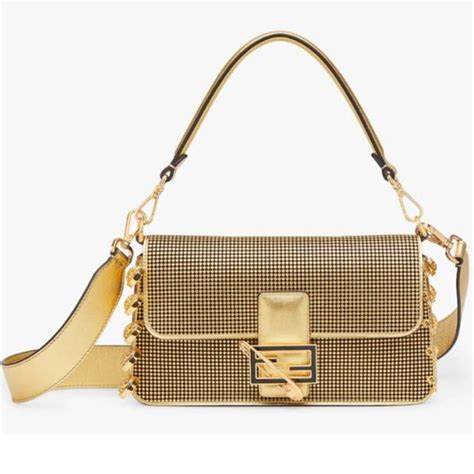 fendi perforated baguette|fendi baguette for women.